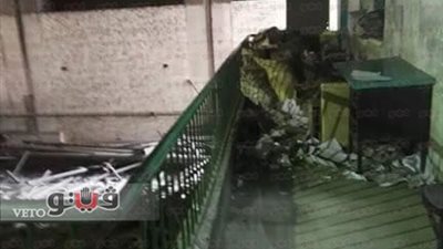 بالصور.. مكتب تموين شبرا الخيمة غارق في مياه الصرف الصحي