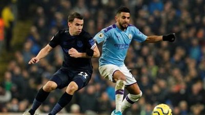 مانشستر سيتي يفوز على إيفرتون 1/2 في الدوري الإنجليزي