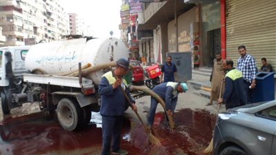 رفع مخلفات الأضاحي من شوارع الجيزة