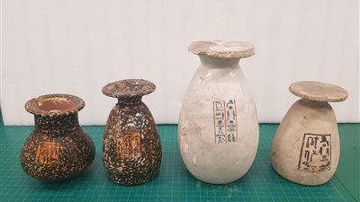 نقل 421 قطعة أثرية من التحرير إلى المتحف المصري الكبير (صور)