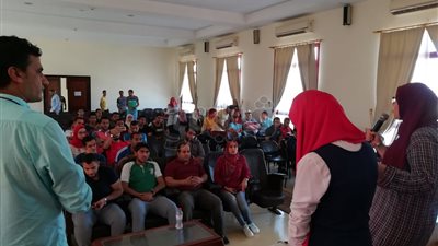 طلاب جامعة المنصورة يشاركون بمبادرات لمواجهة التطرف بمعسكر بور سعيد