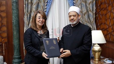 الإمام الأكبر يبحث مع وزيرة التضامن سبل التعاون المشترك