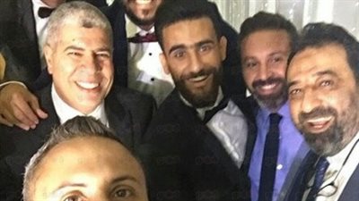 بالصور..سيلفي شوبير وعبد الغني وإمام مع العريس باسم مرسي