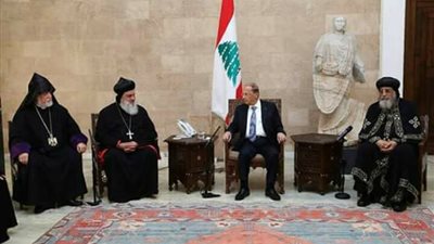 الرئيس اللبناني يستقبل البابا تواضروس