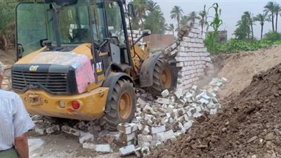 إزالة 39 حالة تعد على الحيز الزراعي وأملاك الدولة في قنا