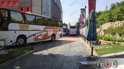 بالصور.. حافلات الأهلي تبدأ نقل الأعضاء من الجزيرة لـ«مدينة نصر»