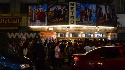 تكدس مروري أمام سينمات وسط البلد