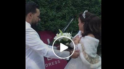 رد فعل غير متوقع لشاب مصري لحظة خروج عروسه من «الكوافير» (فيديو)