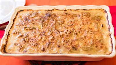 طريقة عمل مكرونة بالخضار والبشاميل