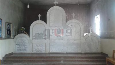 أول صورة لمقبرة الأنبا بيشوي في دير الشهيدة دميانة