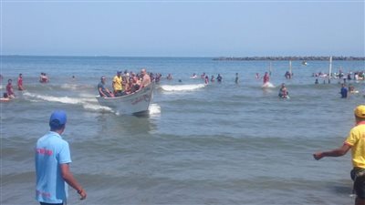 إنقاذ 21 مصطافا من الموت غرقا في دمياط