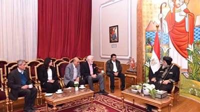 البابا تواضروس يستمع لعرض الجامعة الأمريكية بشأن رحلة العائلة المقدسة