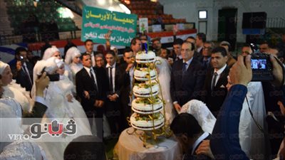 محافظ الدقهلية يشهد حفل زفاف جماعي لـ 10 من الأيتام