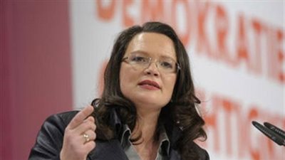 زعيمة الحزب الاشتراكي الألماني: وزير الداخلية خطر على أوروبا