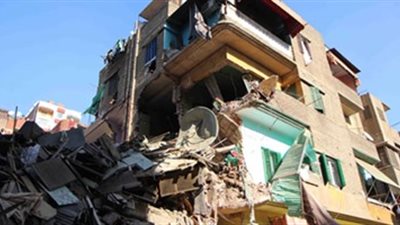 فرض كردون أمني بعد انهيار جزئي بعقار في الشرابية