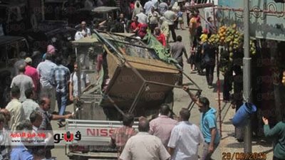 بالصور.. رفع الإشغالات والباعة الجائلين من ميدان الجيزة