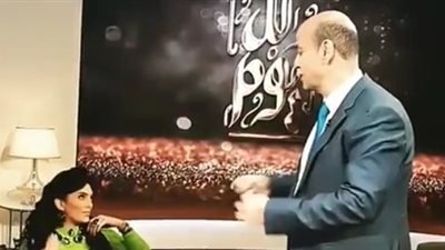 بالفيديو والصور.. كواليس لقاء حورية فرغلي مع عمرو أديب