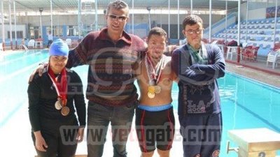 محمد سليم يحصل على ذهبيتين فى سباحة المعاقين