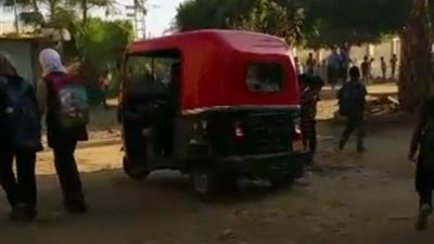 «توك توك وتروسيكل» داخل مدرسة في المنوفية (فيديو وصور)