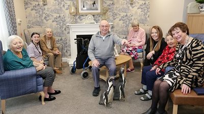 البطاريق تزور عجوزا تحقيقا لحلمها (فيديو وصور)