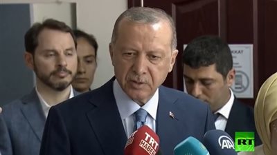 أردوغان يدلي بصوته في الانتخابات الرئاسية التركية