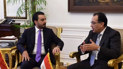 مدبولي يبحث مع رئيس البرلمان العراقي التعاون في قطاع البترول