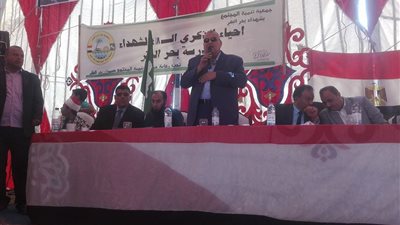 غضب الأهالي لعدم حضور محافظ الشرقية الاحتفال بذكرى مجزرة بحر البقر (صور)