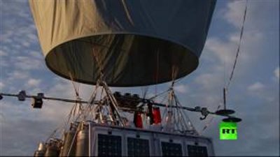 بالفيديو.. مغامر روسي يبدأ رحلة حول الأرض باستخدام منطاد