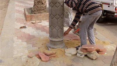 تجميل شوارع مدينة فايد في الإسماعيلية (صور)