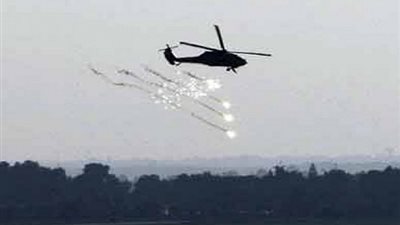 مقتل 5 تكفيريين في قصف جوي بطائرات الأباتشي بالشيخ زويد