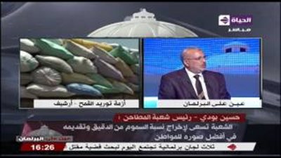 بالفيديو.. برلمانى يهاجم رئيس شعبة المطاحن: «جاى بتدافع وبس»