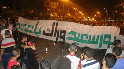 بالصور.. جماهير المصري تعلن الاعتصام أمام مديرية أمن بورسعيد