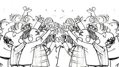 التحرش الجماعي بفتاة المنصورة في كاريكاتير 