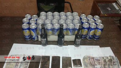 بالصور.. ضبط 5 طرب حشيش و42 زجاجة بيرة بحوزة 