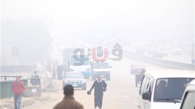 إغلاق طريق العلمين الصحراوي بسبب الشبورة المائية