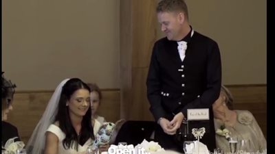 بالفيديو.. شاب يفاجئ عروسه بهدية غير متوقعة في حفل زفافهما