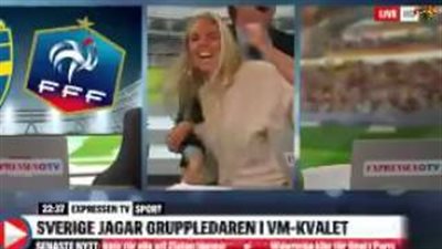 بالفيديو.. رد فعل مذيعة بعد إحراز منتخب بلادها هدفا في الوقت القاتل