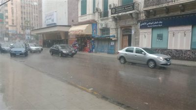 هطول أمطار غزيرة على الإسكندرية| صور
