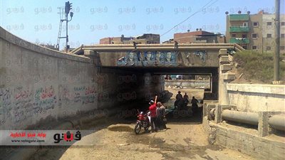 بالصور.. تطوير طريق كوبري الخادم بطنطا