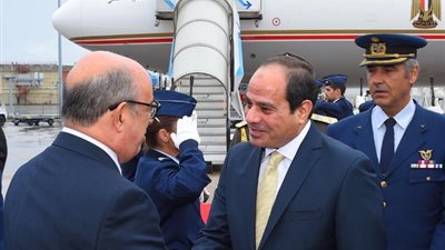 بالصور.. لحظة وصول الرئيس السيسي للبرتغال