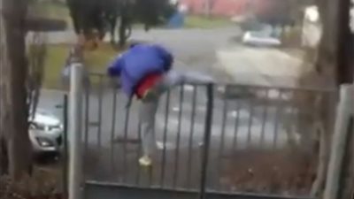 غباء رجل يتسبب في سقوطه بطريقة مروعة (فيديو)