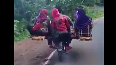 بالفيديو.. هندي يحمل العديد من الفتيات على دراجة بخارية بطريقة صادمة