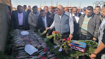 محافظ الوادي الجديد يتفقد إنتاج الأسماك بمشروع الموشية بالداخلة