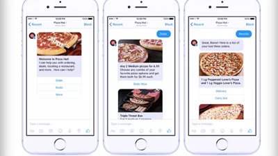 بيتزاهت تستخدم خدمة فيس بوك ماسنجر بوت الجديدة