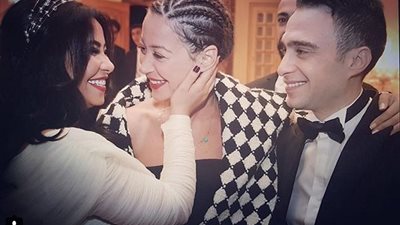 منة شلبي لشيرين وحسام حبيب: «يا رب أيامكم كلها سعادة» (صورة)