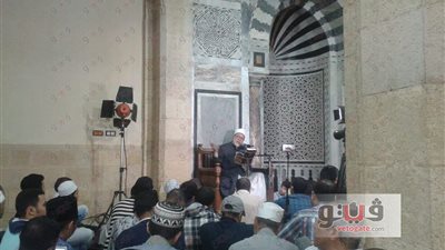 بالصور.. محمد مهنا يشرح كتاب إحياء علوم الدين بالرواق الأزهري