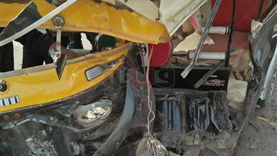 دفن جثة سائق «توك توك» ضحية حادث سير في الشرقية (صور)