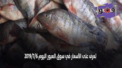 اسعار الأسماك اليوم | تعرف على الأسعار في سوق العبور اليوم 2019/7/6