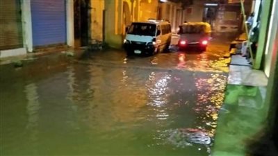 شوارع الإسكندرية تغرق في مياه الأمطار | صور