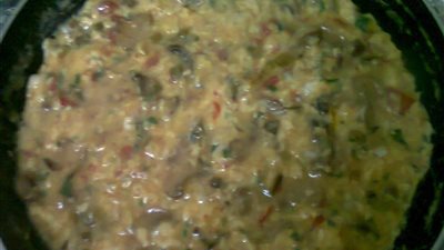 طريقة إعداد «عجة خضراء بالمشروم»